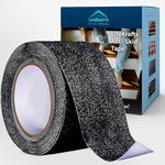 Lifekrafts Anti-Skid Tape For Stairs Black Color (Size:10Mx50MM) | High Traction Abrasive Tape for Slippery Floors, Staircase, Ramps, Indoor, Outdoor.