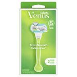 Gillette Venus Embrace Women's Razor with 2 Razor Blade Refills, Green, Womens Razors / Blades