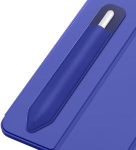 MoKo Pencil Holder Sticker Fit Apple Pencil Pro, Apple Pencil (USB-C), Apple Pencil 1st/2nd Generation, Elastic Pencil Pocket Pouch Adhesive Sleeve Attached to iPad Case for Stylus Pens, Navy Blue