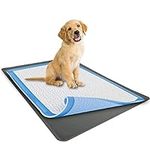 Skywin Dog Pad Holder Tray for 30 x 36 Inches Training Pads – Silicon Wee Wee Pad Holder, No Spill Pee Pad Holder for Dogs - Easy to Clean and Store Perfect for Dog Potty Tray (Grey)