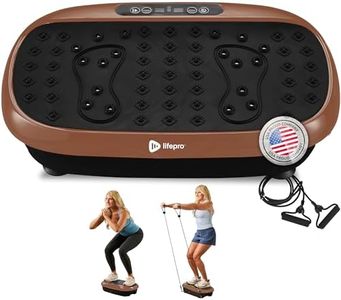 LifePro Hexaplate Lite Vibration Plate Exercise Machine with Magnetic Acupoints -Vibration Plate Machine for Full Body Workout -Vibrating Plate with Loop & Resistance Bands for Fitness