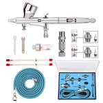 Airbrush, AGPtEK Double Action Airbrush Kit AirBrush Spray Gun with 0.2/0.3/0.5mm Needles and Air Hose Copper Material for Tattoo, Cake Decorating, Craft Tools, Makeup, Painting and Nail Art