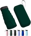 TEKCOOL Travel Mini Folding Compact Umbrella with Case, Manual Open 6 Ribs Lightweight Portable, Small Sun & Rain Pocket Umbrella for Girls and Women- Use in Rain & Summer(Green)''