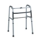 PCP Lightweight Walker, Single Fold Release, Four Tips, Adjustable Mobility Standing Aid, Adult Size