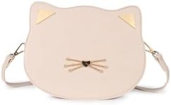 Gladdon Cat Crossbody Bag for Teen Girls Novelty Cute Purses Birthday Gifts Christmas Gift Nude