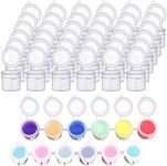 YGAOHF 36 Paint Pots with Lids, 5ml/0.17oz Large Empty Paint Pots with Lids, Easy Open Acrylic Paint Container Paint Strips for Kids Classroom School Painting Art Supplies