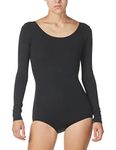 Capezio Women's Long Sleeve Leotard, Black, Large