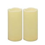 2PCS 7" Waterproof LED Flameless Timer Candles, 1000 Hours Long Battery Life/Flickering Battery Operated Electric Outdoor LED Large Pillar Candle for Outside Lantern Festival Decor etc.