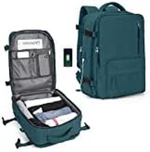 SZLX Mochila Viaje Cabina Avion 40x20x25 Mujer Ryanair Maleta para Cabina de avion Equipaje de Mano 45x36x20 Easyjet Mochila de Senderismo Mochila para Portatil Impermeable hombre con Cargador USB