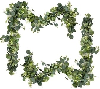 Guirnaldas Artificiales de Eucalipto con Hojas de Sauce Hojas Verdes Guirnalda para Decoración de Fondo Boda Camino de Mesa Central Bodas Decoración de Mesa