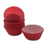 Bakehope Standard Baking Cups, Classic Red Greaseproof Festive Cupcake Liners, 150-Count