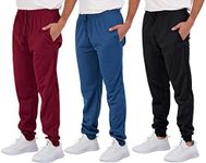 3 Pack Boys Tricot Sweatpants Joggers Kids Boy Jogger Sweatpant Pant Track Pants Athletic Workout Gym Apparel Training Fleece Tapered Slim Fit Tiro Soccer Casual Clothing,Set 8,S (8)