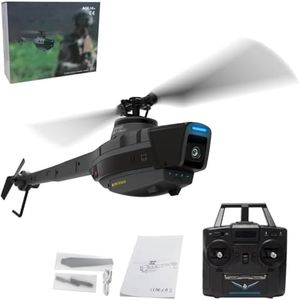 LOCHE Remote Control Helicopter, 2.4G RC 4CH Aerial Vehicle Reconnaissance Military Aircraft Model, RC Helicopter Model Toy Gift for Adults - RTF Edition