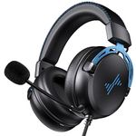 Gaming Headset for PS4 PC Xbox 1 PS5 Controller, Noise Cancelling Over Ear Headphones with Mic, Surround Sound Wired Gamer Headsets for Computer Laptop Mac Nintendo NES Games