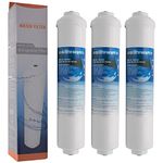 Microfilter Water Filter for Samsung, LG, (Side by Side) External Fridge Filter, Pack of 3