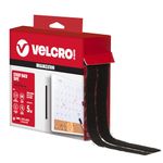 VELCRO Brand - Sticky Back Hook & Loop Fastener Tape with Dispenser, 3/4" x 30 ft Roll, Black