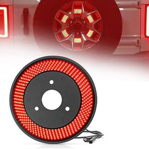 Drieaco Spare Tire Brake Light for Ford Bronco 2021 2022 2023 2024 2/4 Doors, Plug & Play 3rd Third Brake Light, 405PCS LED Rear Wheel Light Super Bright Red Brake Tail Light for Bronco Accessories