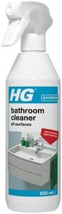 HG Bathroom Cleaner Spray for All Surfaces, Universal Toilet Cleaner, Tile Cleaner, Shower Spray & Light Limescale Remover & Descaler, All Surface Cleaner - 500ml
