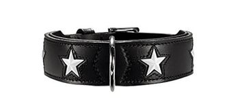 Hunter Magic Star Organic Leather Collar, Black,42