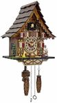 HUGE HAPPINESS Cuckoo Clock for Wall Art: 12 Melodies, Volume Control, Night Mode, Germany Style Black Forest Retro Traditional Handcrafted Wooden House Home Decor, Gifts for Family (8.75 X 23inch)