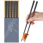 5 Pairs Reusable Chopsticks Dishwasher Safe Palillos Chinos Korean Chinese Style Chopsticks, Chopsticks Set 9.5 Inches, Fiberglass Chopsticks, Cooking Chopsticks for Sushi Noodles Ramen Salad