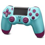 ARCELI Wireless Controller for PS-4, Controller Wireless for PS-4/Pro/Slim/PC, Bluetooth Gamepad Joystick with Dual Vibration Touch Panel 3.5mm Audio Jack Six-Axis (Blue)