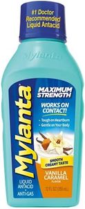 Mylanta Antacid and Gas Relief, Maximum Strength Formula, Vanilla Caramel Flavor, 12 Fluid Ounce