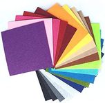 Felt Fabric Paper, 1mm 10x10cm, Multi Colour DIY Kids Craft Paper Squares Supplies Kit (20)