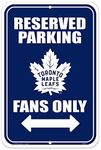 Toronto Maple Leafs 10x15 Parking Sign