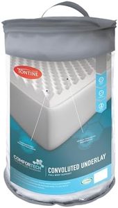 Tontine Comfortech Full Body Support Convoluted Foam Underlay, Double – Relieves Pressure Points and Supports Muscles – UltraFresh Treated for Lasting Freshness – 2-Year Guarantee