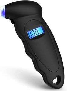 Epzia Digital Tire Pressure Gauge, 150PSI 4 Setting for Cars, Trucks and Bicycles, Backlit LCD and Anti-Skid Grip for Easy and Accurate Reading(Black)