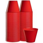 PLASTICPRO 9 oz Disposable Plastic Party Cups,Old fashioned Designed Tumblers, Red, 200 Count