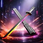 Chigy Wooh LED Sword with Mist Spray Mode, Flowing Dazzling Lights | Realistic Sound Effects, Powerful Battery | Full Protective Cover for Kids Role Play (Color As Per Stock)