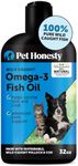 Pet Honesty Omega-3 Fish Oil for Dogs and Cats (32oz) - Better Than Salmon Oil for Dogs - Skin and Coat Supplement - EPA + DHA Fatty Acids - Supports Shedding, Skin, Immunity, Joint, Brain & Heart