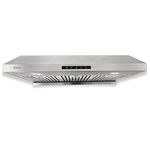 ONEX® OHF60D Kitchen Range Hood Fan 30 inch under cabinet, Stainless Steel Range Hood Fan, hotte de cuisine 30 pouces - 3 Speed Fan, 700 CFM, Soft Touch Control Panel (Stainless Steel)