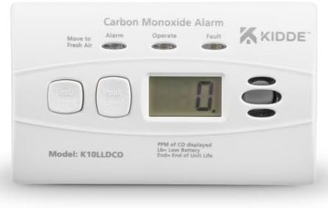 Kidde 10LLDCO Ten Year Life Carbon Monoxide Alarm Digital Display with Sealed Longlife Battery