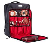 Professional Waterproof Bartender Travel Bag Bar Wine Carrier Set Bag for Travelling Camping-Grey(Bag only)