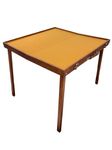 POK3R STUFF INDIA Portable Foldable Mahjong Table 60 x 54 cm | Lightweight & Easy Carry Design | Indoor & Travel Friendly Game Table | Ideal for Home, Parties & Entertainment (Brown)