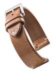 Genuine Vintage Leather Watch Band with Quick Release Spring Bars - Tan - 18mm