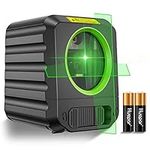 Laser Level, Huepar Self-Leveling Laser Level with Green Beam Cross Line Laser-Vertical and Horizontal Line, 100ft Alignment Laser Tool for Picture Hanging and DIY Application, Battery Included-B011G