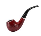 KOMUNJ Wooden Smoking Pipe, Classical Detachable Cigarette Tobacco Smoking Pipe Fathers Day Gift, Smoking Wooden Pipe Tobacco Cigarettes Cigar Pipes for Durable New Gift