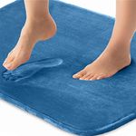 Gorilla Grip Thick Memory Foam Bath Mat, Soft Absorbent Bathtub Mats, Durable Underside, Machine Wash Quick Dry Bathmat Rug, Shower and Tub Floor Rugs, Bathroom Accessories, 76x51 cm, Caribbean Blue