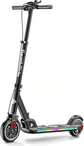 FanttikRide T9 Apex Elektroroller für Kinder, 1,3–1,7 m, 200 W Motor, LED Farblicht, Bluetooth-Musik, 12/16/20 km/h Digitalanzeige, höhenverstellbar, faltbar, bis zu 40 Minuten, Schwarz (Ohne ABE)