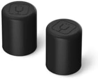 BrüMate Magnetic Straw Caps | Silicone Straw Topper 2-pack | Dust & Dirt Resistant | Compatible with All Era and Resa Tumblers (Black)