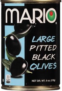 Mario Camacho Foods Black Olives, Large Pitted, 6.0 Ounce (Pack of 12)