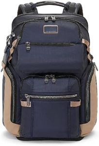 TUMI - Alpha Bravo Nomadic Backpack - Durable Carry On Backpack - 18.8" X 15.0" X 9.0" - Fits up to 15" Laptop - Midnight Navy/Khaki