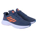 Lancer Mens KING-10SGRY-ORG Blue Running Shoe