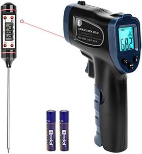 ERICKHILL Infrared Thermometer, Heat Temperature Temp Gun for Cooking, Adjustable Emissivity - for Cooking, Pizza Oven, Meat, Griddle, Grill, HVAC, Engine, -58°F~752°F, Meat Thermometer Included