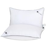 bien LIVING Extra Soft Microfiber Filled Plush Pillow, Down Alternative Hypoallergenic Pillow, 17 x 27 Inches, White (Pack of 2)