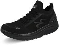 Gravity Defyer g-defy Mateem | Slip Resistant Black | Cross Training Shoes for Men | Comfortable Orthopedic Shoes for Standing All Day | Patented VersoShock Technology | Wide Toe Box
